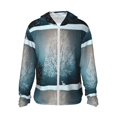 thumbnail image 1 of Vsdgher Winter Rabbit Print Adult Hoodie Shirts Rash Guard for Men Women,Long Sleeve Sun Protection Fishing Shirts for Athletic Running Swim-X-Large, 1 of 7