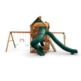 thumbnail image 5 of Gorilla Playsets Empire Wooden Swing Set with 2 Solar Wall Lights, Monkey Bars, and 3 Slides, 5 of 19