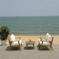 thumbnail image 3 of Safavieh Deacon 4-PieceWood/Polyester Outdoor Living Set in Natural/Beige, 3 of 12