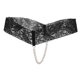 thumbnail image 5 of sexy mujer bragas sin entrepierna pura encaje tanga ropa interior perlas cadenas negro Sunnimix Ropa interior de encaje transparente para mujer, 5 of 8