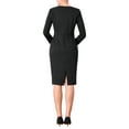 thumbnail image 3 of VESTIDO FORMAL ASIMÉTRICO DE MANGA LARGA MIDI ELASTIZADO M NEGRO DE INSPIRE CHIC, 3 of 5