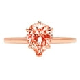 thumbnail image 7 of Solitaire Engagement Ring for Women - 1.5ct Simulated Red Diamond in 14K Rose Gold Promise Ring, 7 of 7
