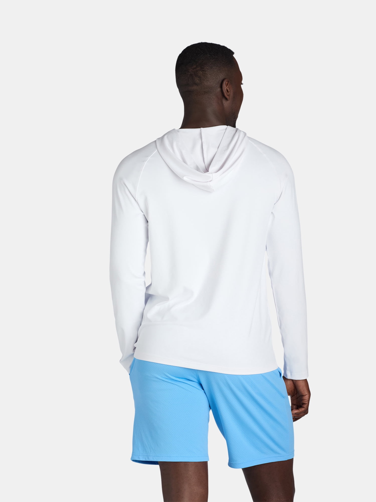 George Men’s & Big Men's Hooded Long Sleeve Sun Shirt with UPF50+, Sizes S-3XL