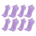 thumbnail image 1 of 4 pares de calcetines de medio dedo con cinco dedos, unisex, antideslizantes, pegajosos, de ajuste diario, color morado, 1 of 1