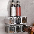 thumbnail image 2 of FNNMNNR 1 Set Seasoning Boxes Set Leakproof Wall-mounted Space-saving Sturdy Structure Transparent Dustproof Drawer Design Restaurant Pepper Sugar Organizers Set Kitchen Gadget, 2 of 12