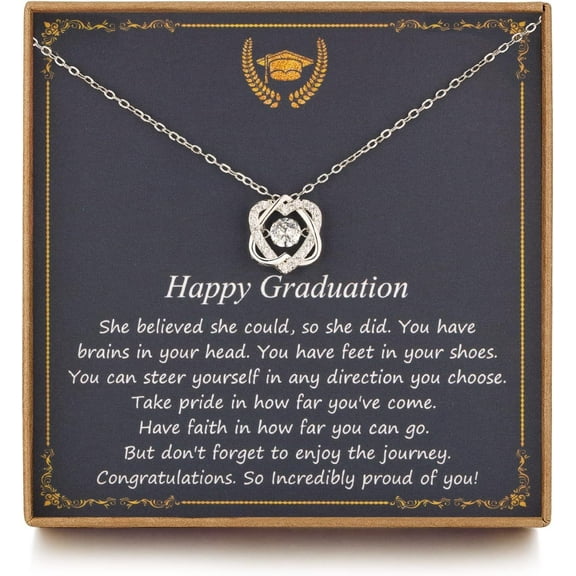 Graduation Gift for Her 2025 College, Double Link Necklace, Inspirational Graduation Gift, High School Graduation Gift for Best Friend or Daughter