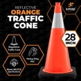 thumbnail image 2 of 28 Inch Orange Traffic Cones with 6" Collar, 12-Pack - Multipurpose PVC Plastic Safety Cone For Parking, Soccer, Caution, Kids and Construction - By Xpose Safety, 2 of 7