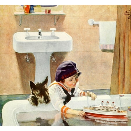 Advertising & Selling Magazine 1927 Kohler Ad Children Canvas Art - Edwin B Henry (24 x