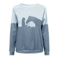 thumbnail image 4 of Jsaierl Womens Crewneck Sweatshirts Plus Size Cute Horse Print Sweatshirt Top Long Sleeve Lightweight Fall Pullover Sweatshirts, 4 of 4