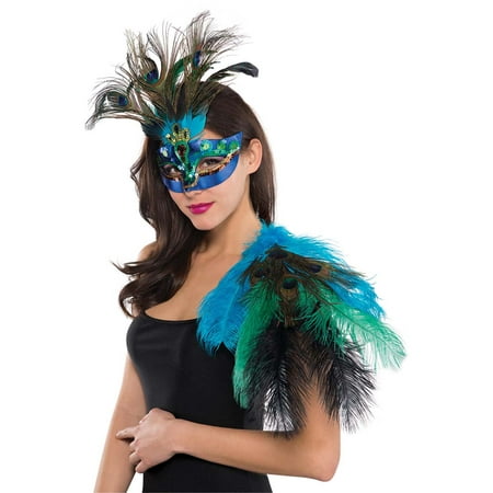 Peacock Womens Adult Wild Bird Animal Feather Costume Tail