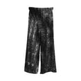 thumbnail image 4 of Women's High Waisted Casual Pants with Metallic Glitter Flowy A-Line Design for Everyday Comfortable Wear Elastic High Waisted Straight Leg Pull On Trousers, 4 of 4