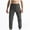 Dark Gray, variant on Men's Fashion Letter Textured Sweatpants Stretch Solid Color Drawstring Waist Running Track Pants with Pockets