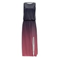 thumbnail image 5 of B91xZ Robes d'Été pour Femmes Col Carré Sans Manches Ourlet à Volants Froncé, Rose Vif P, 5 of 5