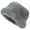Gray, variant on Women's Fuzzy Wide Brim Faux Fur Bucket Hat – Winter Warm Fisherman Style Cap, Soft & Cozy, Classic Solid Color for Cold Weather & Daily Wear