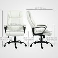 thumbnail image 3 of Vinsetto Executive Office Chair with Massage, Tilt, Desk Chair, White, 3 of 10