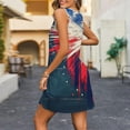 thumbnail image 5 of Axiiglly Summer Dresses for Women 4th of July Mini Dress Flag Print Casual Tank Dresses Independence Day Beach Dresses Patriotic Sleeveless Sundresses with Pockets, 5 of 7