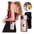 thumbnail image 1 of Pequeño bolso bandolera para teléfono móvil, funda para teléfono móvil con cartera colgante, bolso bandolera de piel sintética, pasaporte, funda para teléfono móvil con ranura para tarjetas, correa, 1 of 8