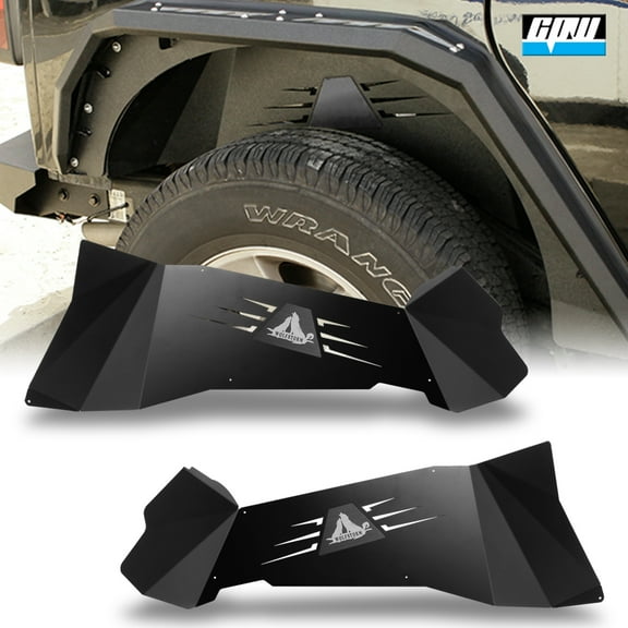 CPW Heavy Duty Steel Rear Inner Fender Liners 2 Piece Set for 2007-2018 Jeep Wrangler JK/JKU