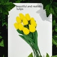 thumbnail image 5 of Blue Flowers Fake Tulips Artificial Flowers, 13 Inch Real Touch PU Flowers for Decoration, 10 Pcs Tulip Flowers Bouquet for Vase, Mother's Day Easter Valentines Gifts, 5 of 5