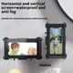 thumbnail image 5 of Soporte de teléfono de pared, organizador de ducha impermeable con pantalla táctil transparente para teléfonos de 6.8", diseño sellado para usar en el baño o la cocina mientras cocinas o te, 5 of 7