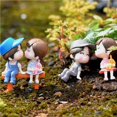 thumbnail image 2 of Toystoory Adorno de enano de jardín Figuras de pareja en miniatura lindas para decoración interior o exterior Decoración del hogar Gris, 2 of 6