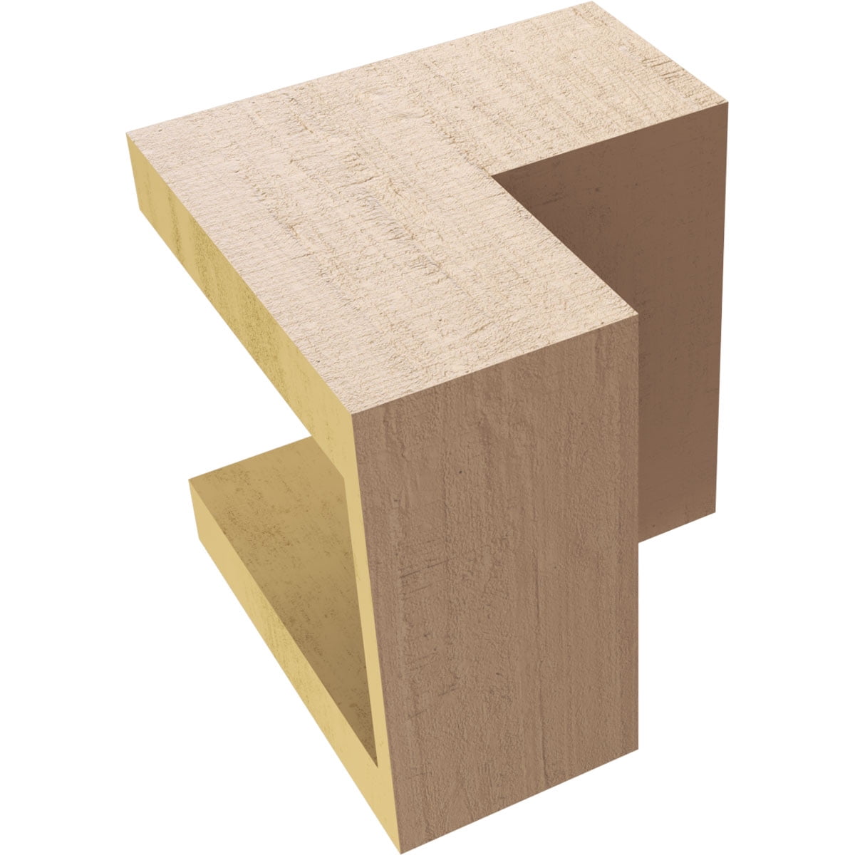 6"W x 6"D x 6"H Wide Chapel Hill Rough Cedar Woodgrain TimberThane Corbel, Primed Tan