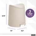 thumbnail image 2 of Superio  Mini 3 L Step-on Trash Can with Lid - N/A Off-White, 2 of 10