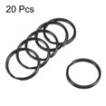 thumbnail image 2 of Unique Bargains 25mm Open Flat Split Keyring Connector Electrophoretic Paint Iron 20 Count, 2 of 6