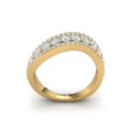 thumbnail image 3 of Natural 2carat Round Cut Diamond Prong 3Row Women's Classic Wedding Band Ring Bridal Anniversary Solid 18K Gold FG VS2, 3 of 3