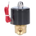 thumbnail image 4 of Válvula de solenoide eléctrica de latón, rosca hembra, válvula de solenoide normalmente cerrada de flujo de 1 vía para aceite de agua AC220V, 4 of 8