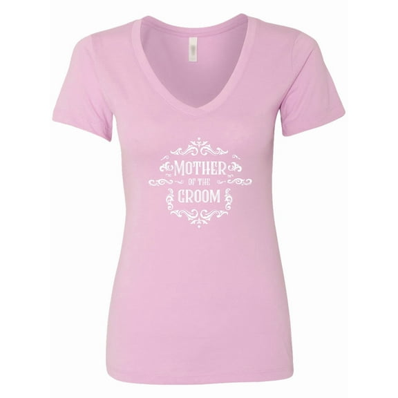 Inktastic Mother of the Groom in White Women's V-Neck T-Shirt