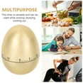 thumbnail image 6 of TEHAUX 1Set Egg-Shape Timer for Kitchen and Classroom Activities Golden ABS Iron Mechanical Countdown Time Reminding, 6 of 8
