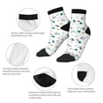 thumbnail image 3 of Uemuo Cartoon House Car Printed Crew Socks, Moisture-Wicking Socks, Athletic Socks for Men Breathable Cushion Socks Casual Sport Socks for Running Traveling, 3 of 6