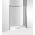 thumbnail image 3 of Kingston Brass Prato 60" x 76" Left Handed Frameless Sliding Shower Door in Brushed Nickel, 3 of 7
