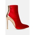 thumbnail image 2 of SLADE Metallic Highlight Red High Heeled Ankle Boots, 2 of 5