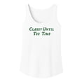 thumbnail image 3 of Classy Until Tee Time Tank Top for Women Funny Summer Golf Shirt for Adults White Tank Top Small, 3 of 4
