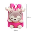 thumbnail image 4 of Mochila De Felpa Bolsa de dibujos animados Bolsa de animales lindos Bolsa de felpa simple en forma de ciervo para niños (rosa roja) Likrtyny libre de BPA, 4 of 9