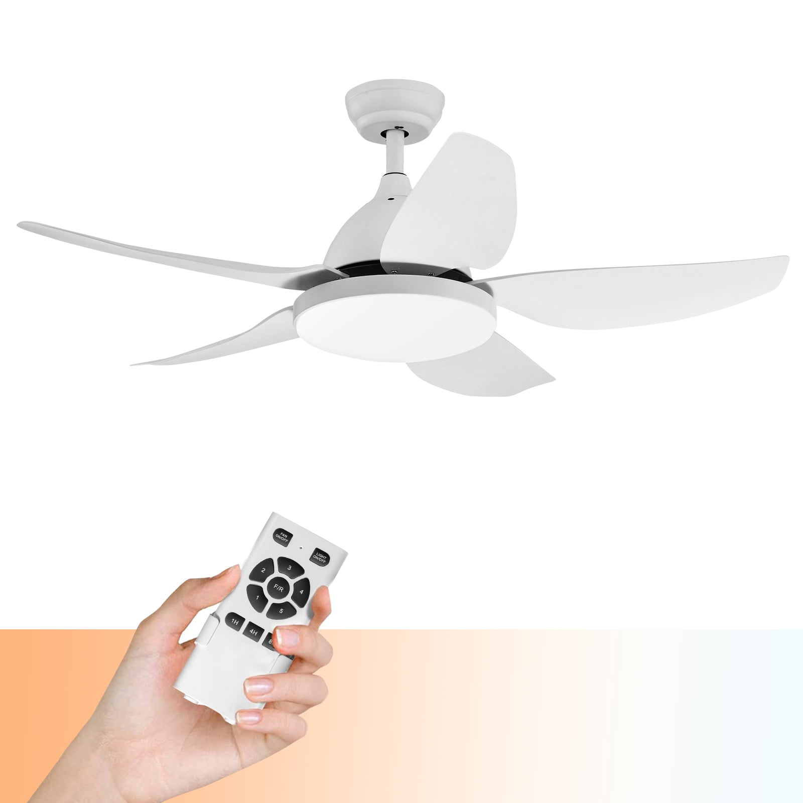 Costway 42” Ceiling Fan with LED Light and Remote Control Kids Fan