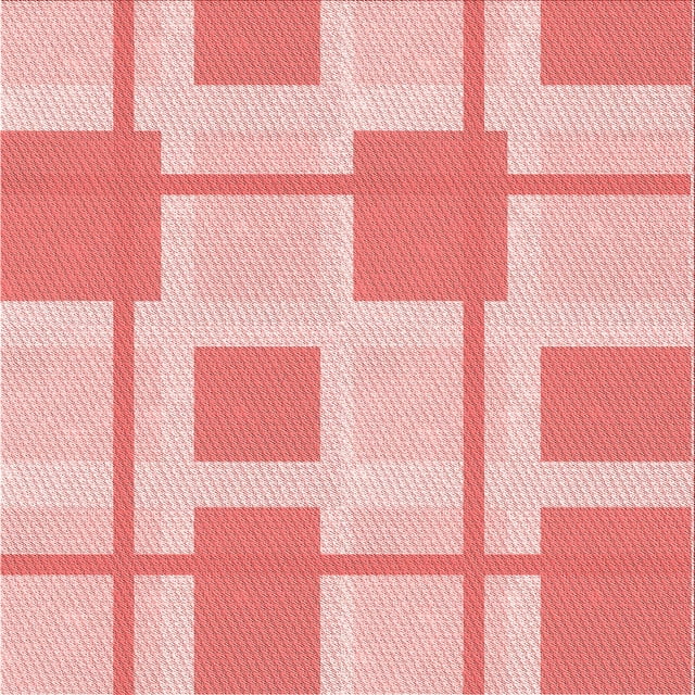 Ahgly Tapis d'Intérieur Lavable en Machine Carré Transitionnel Rose Profond, 7 Pieds Carré