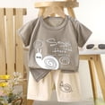 thumbnail image 2 of Enjoytime Toddler Boy Outfits Cartoons Short Sleeve Tops with Shorts 2 Pieces Summer Clothes Set Outdoor Sportwear, 2 of 3