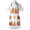 thumbnail image 3 of Gingerbread Man Apron Vivid Cute Christmas Gingerbread Biscuits Set Snowflake House Tree, Unisex Kitchen Bib Apron with Adjustable Neck for Cooking Baking Gardening, Pale Brown White, by Ambesonne, 3 of 3