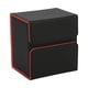 thumbnail image 1 of Caja de almacenamiento premium para barajas de cartas coleccionables, tarjetas de baloncesto y fútbol. negro y rojo, 1 of 9