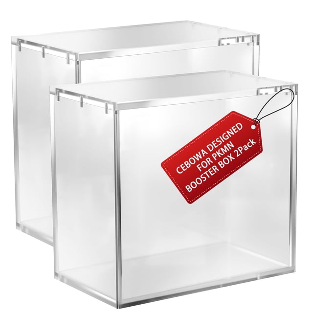 Protectores de Caja Acrílica para Booster CEBOWA PKMN, 5 mm de Grosor x2