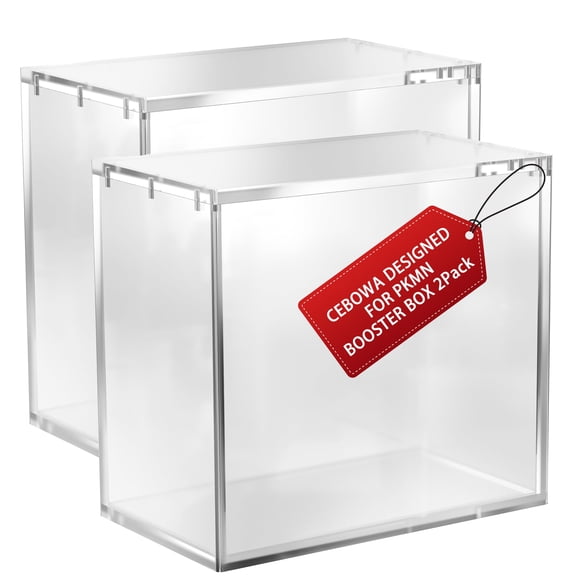 Protectores de Caja Acrílica para Booster CEBOWA PKMN, 5 mm de Grosor x2