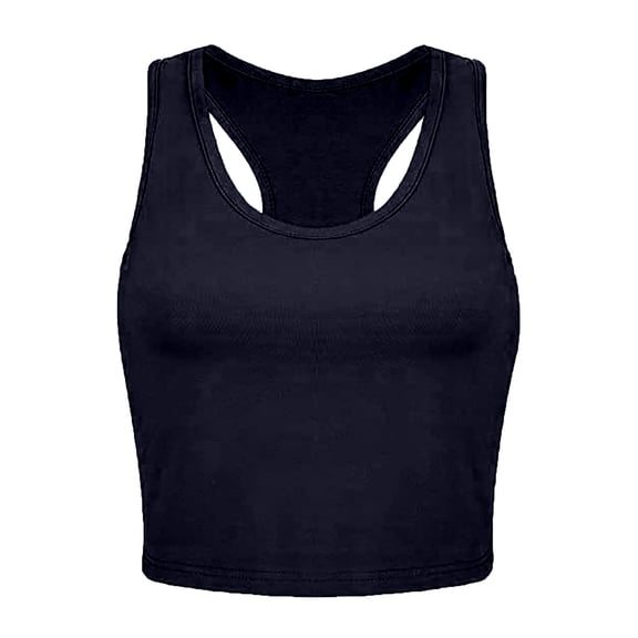 JIAYUE Women's Tank Tops Casual Solid Color Scoop Neck Racerback Slim Fit For Sports Exercise Sleeveless Female Summer Vest