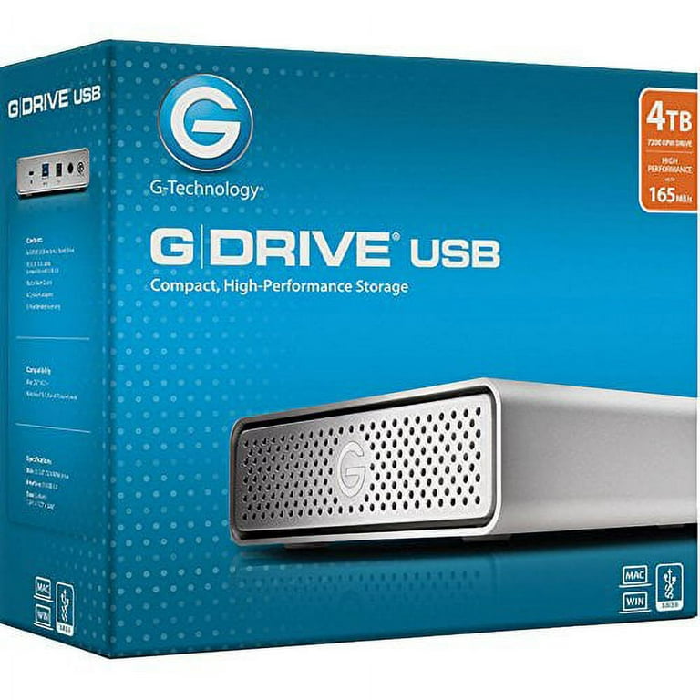 G-Technology 0G03594 4TB G-DRIVE G1 USB 3.0 Hard Drive + 4-Port