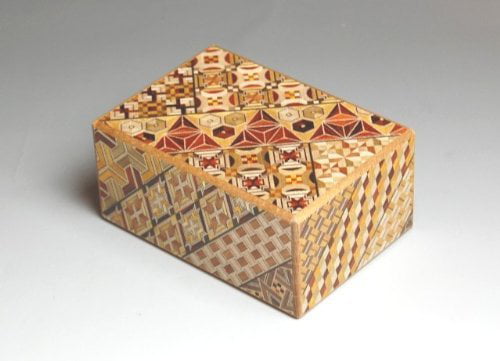 Bene Gifts Japanese Yosegi Puzzle Box 4 Sun 10 Moves 