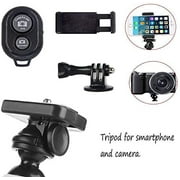 Syenll Flexible Octopus Tripod with Wireless Remote Phone Holder Mount, Black and Red