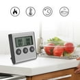 thumbnail image 1 of Mosiee Kitchen Digital Cooking Thermometer Meat Food Temperature For Oven Bbq Grill Timer Function With Probe Heat Meter, 1 of 7