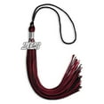 thumbnail image 2 of Black/Cardinal Mixed Color Graduation Tassel with Silver Date Drop, 2 of 2